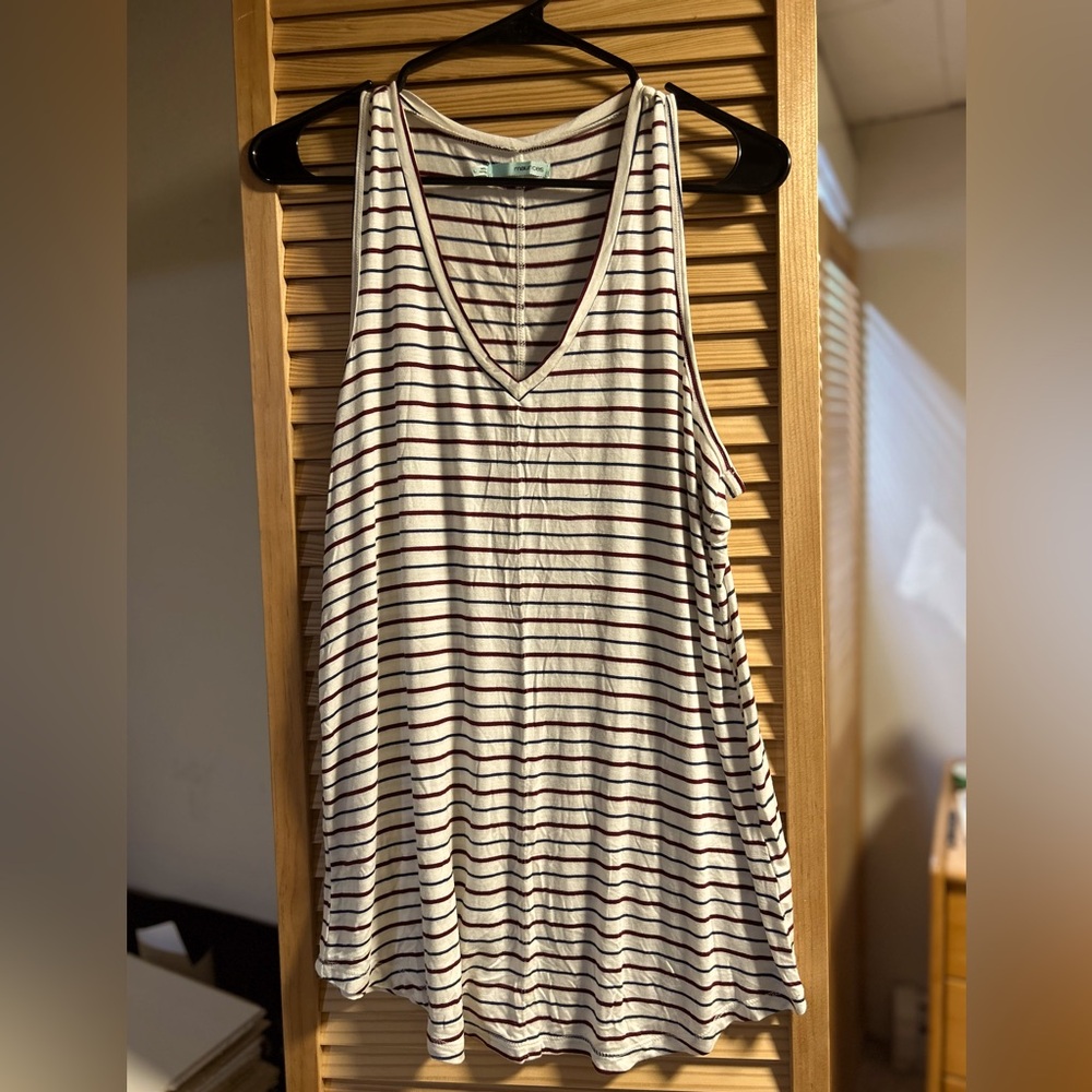 Maurices Black and White Striped Tank Top